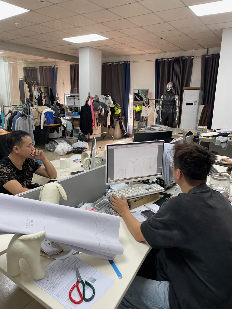 Pattern making for a custom clothing sample