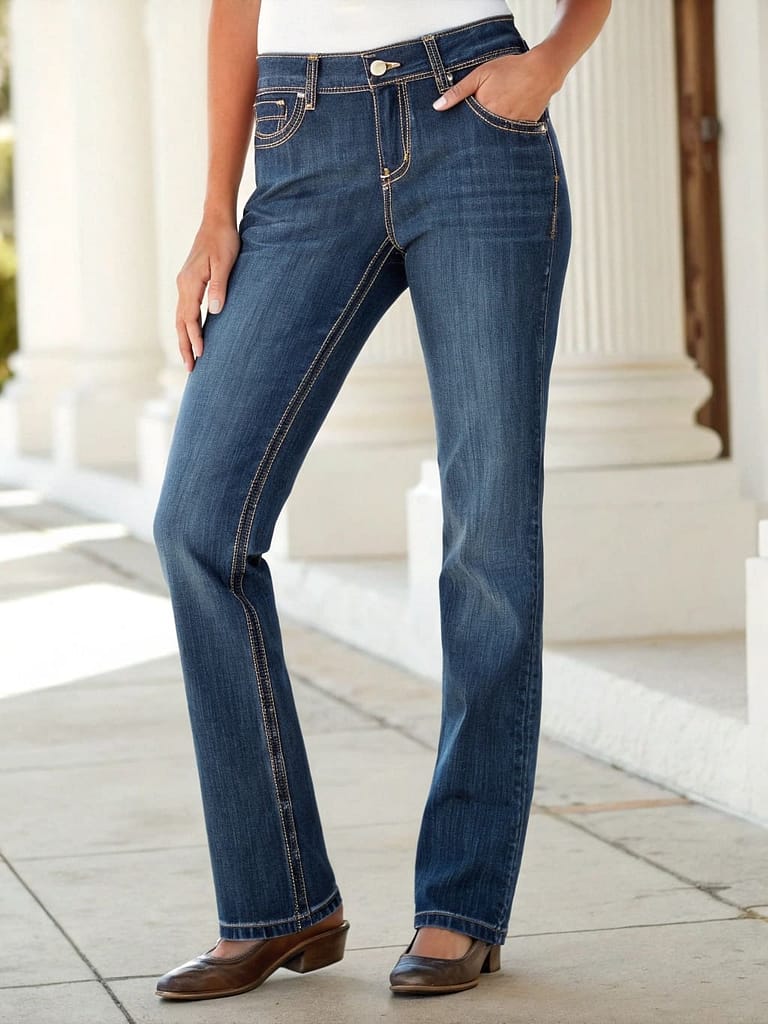 straight-leg jeans