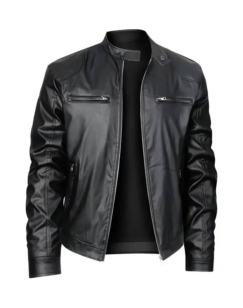 padded Leather Jacket